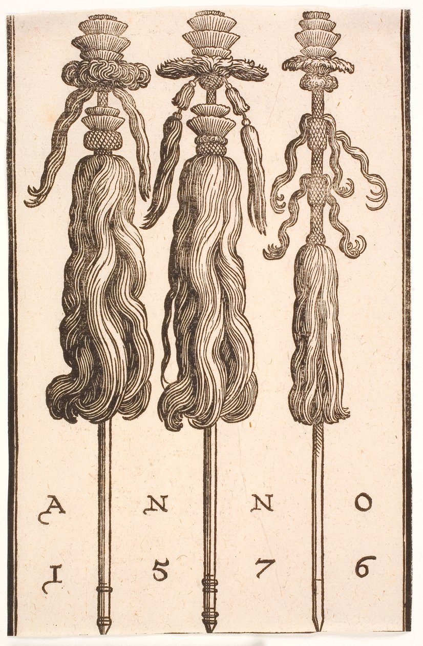 Trois queues de bœuf montées en étendards - Melchior Lorck