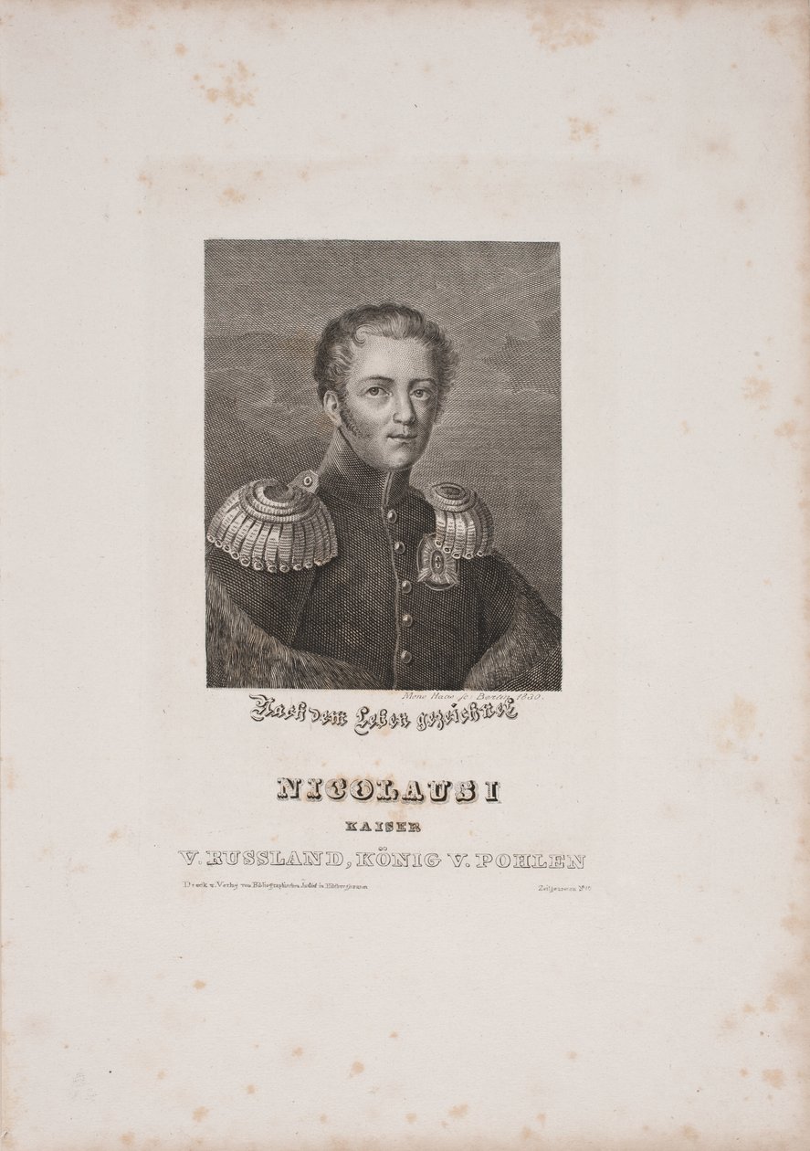 Danois : Nicolas Ier de Russie - Meno Haas