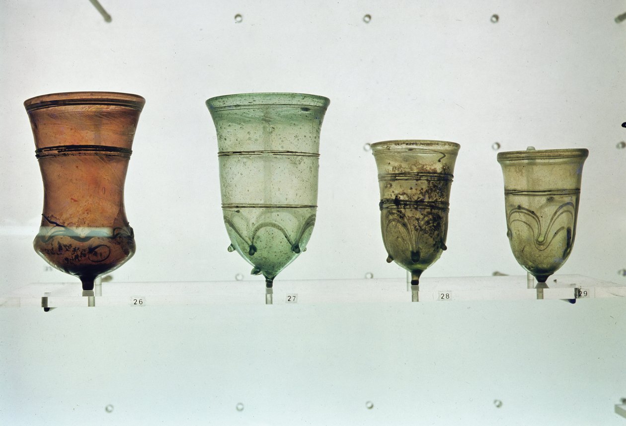Sélection de verres francs, 4e-5e siècle - Merovingian
