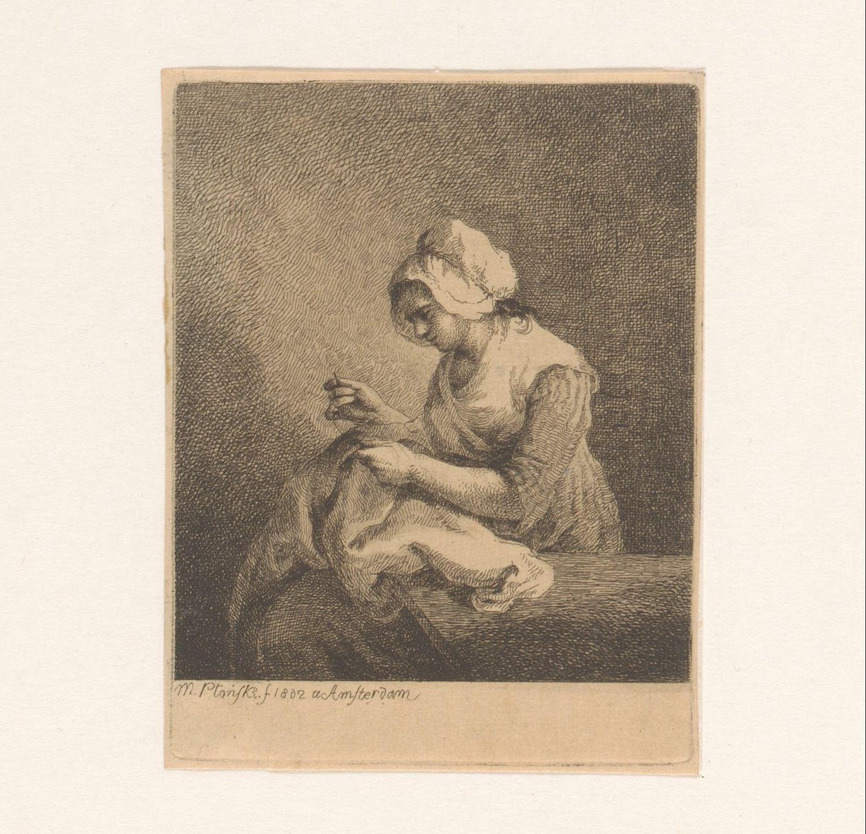 Femme cousant - Michał Płoński