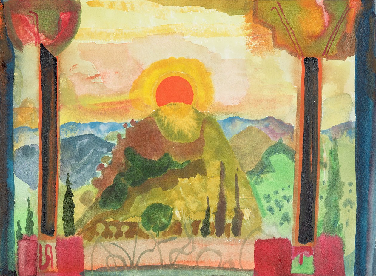 Coucher de soleil sur les Abruzzes, vers 1980-89 - Michael Chase