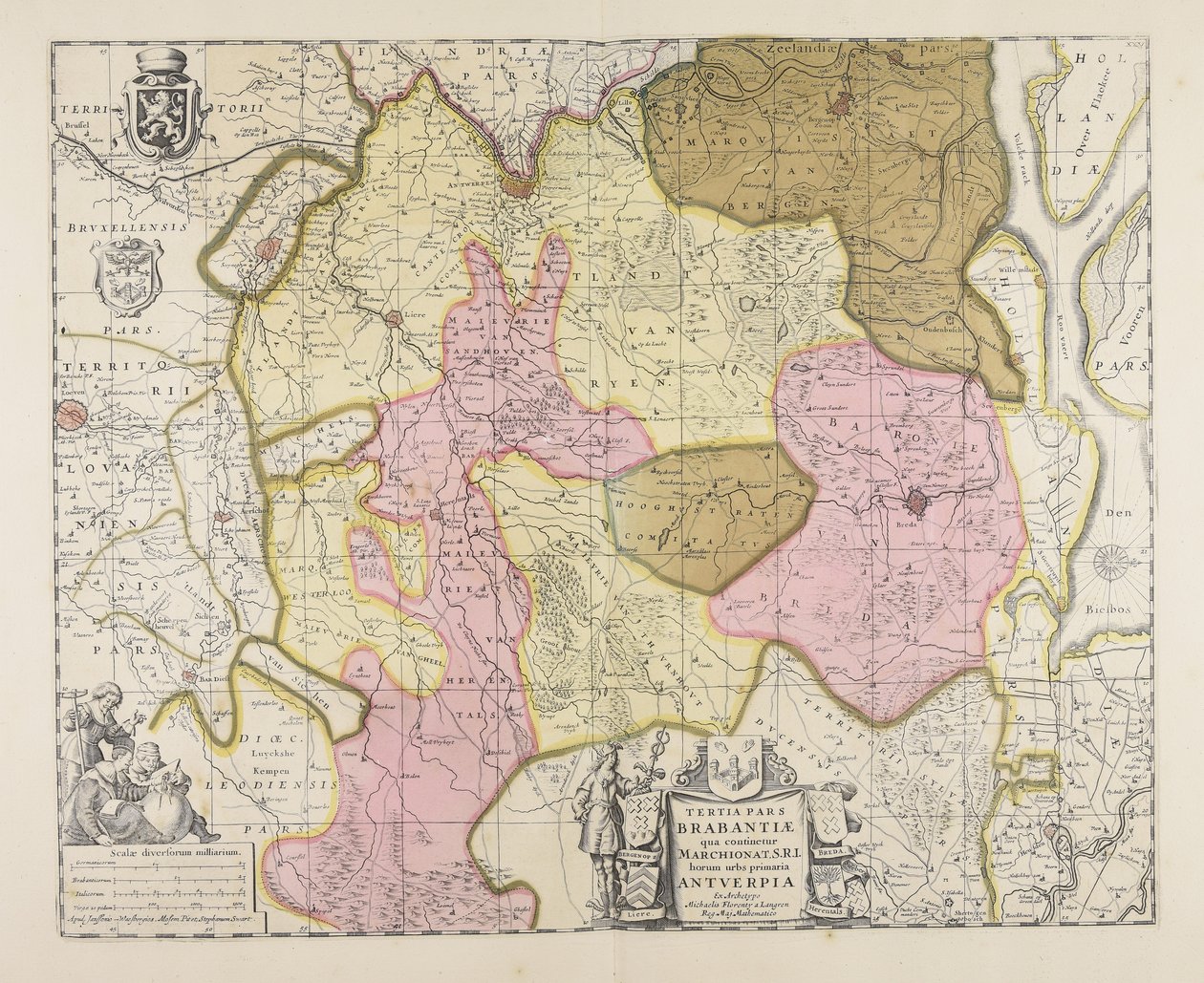 Tertia pars Brabantiae : qua continetur Marchionat. SRI horum urbs primaria Antuerpia / ex archetypo Michaelis Florenty a Langren - Michael Floris van Langren