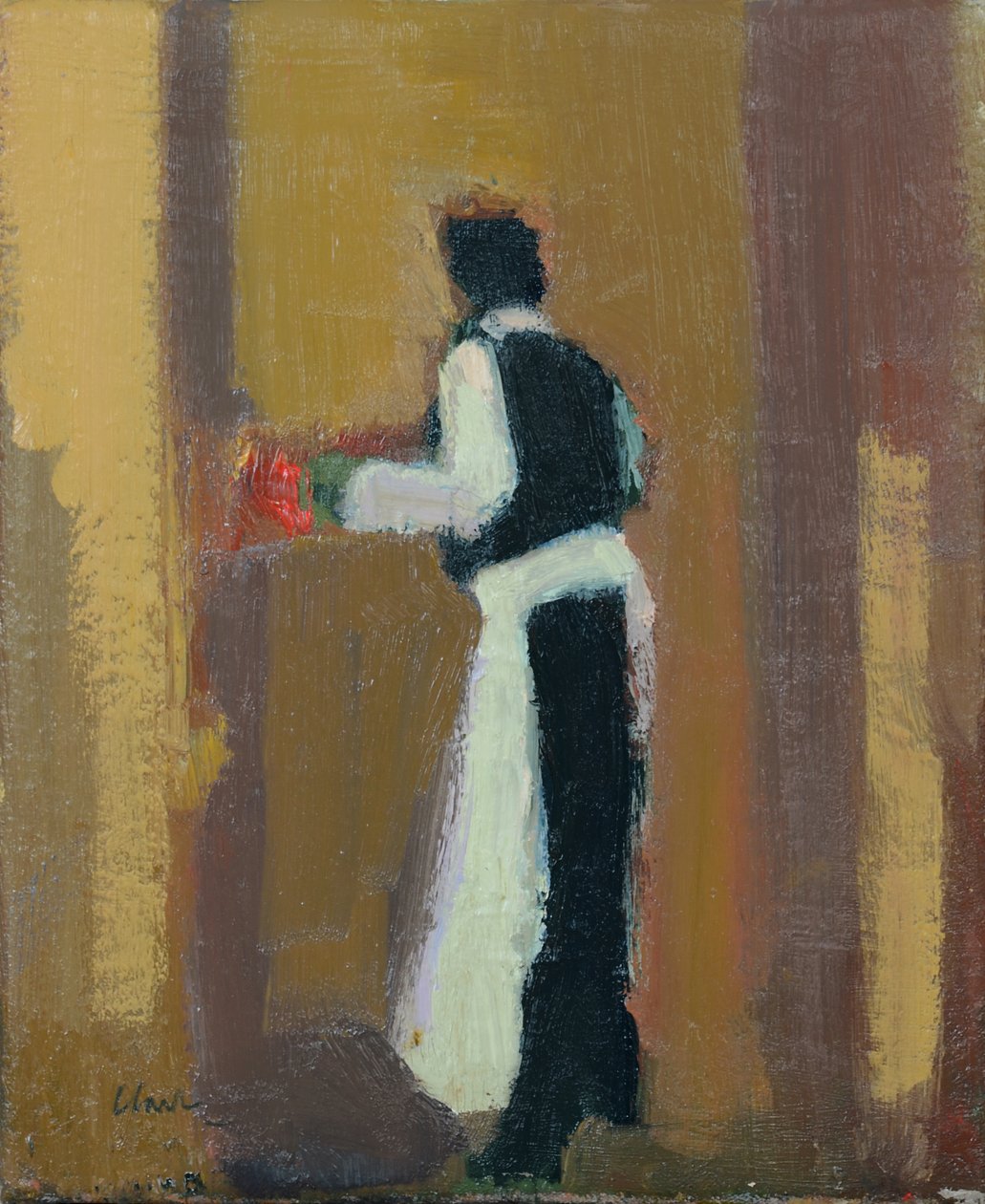 Serveur parisien, 2015 (huile sur lin) - Michael G. Clark