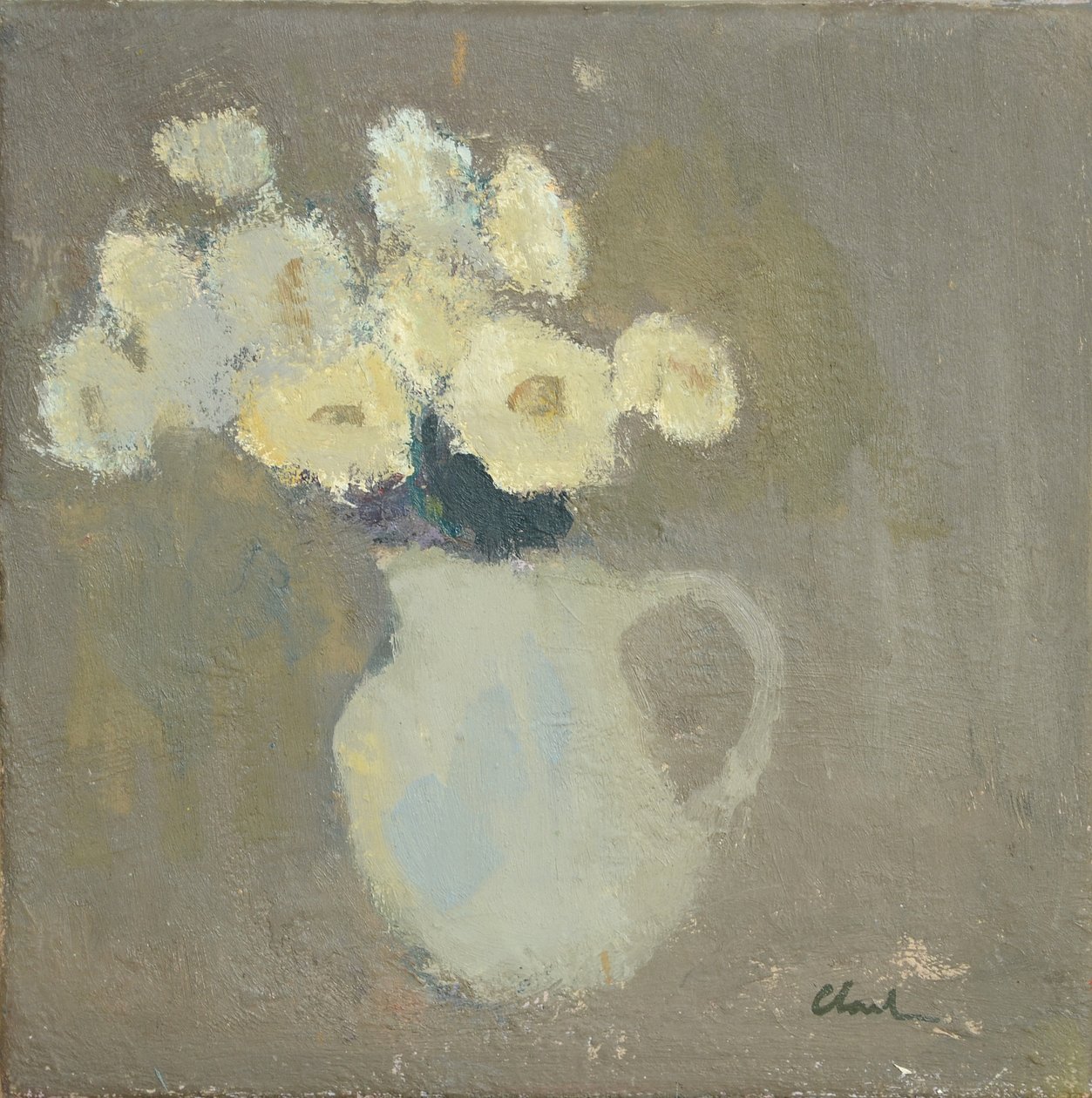 Fleurs blanches, 2016 (huile sur lin) - Michael G. Clark