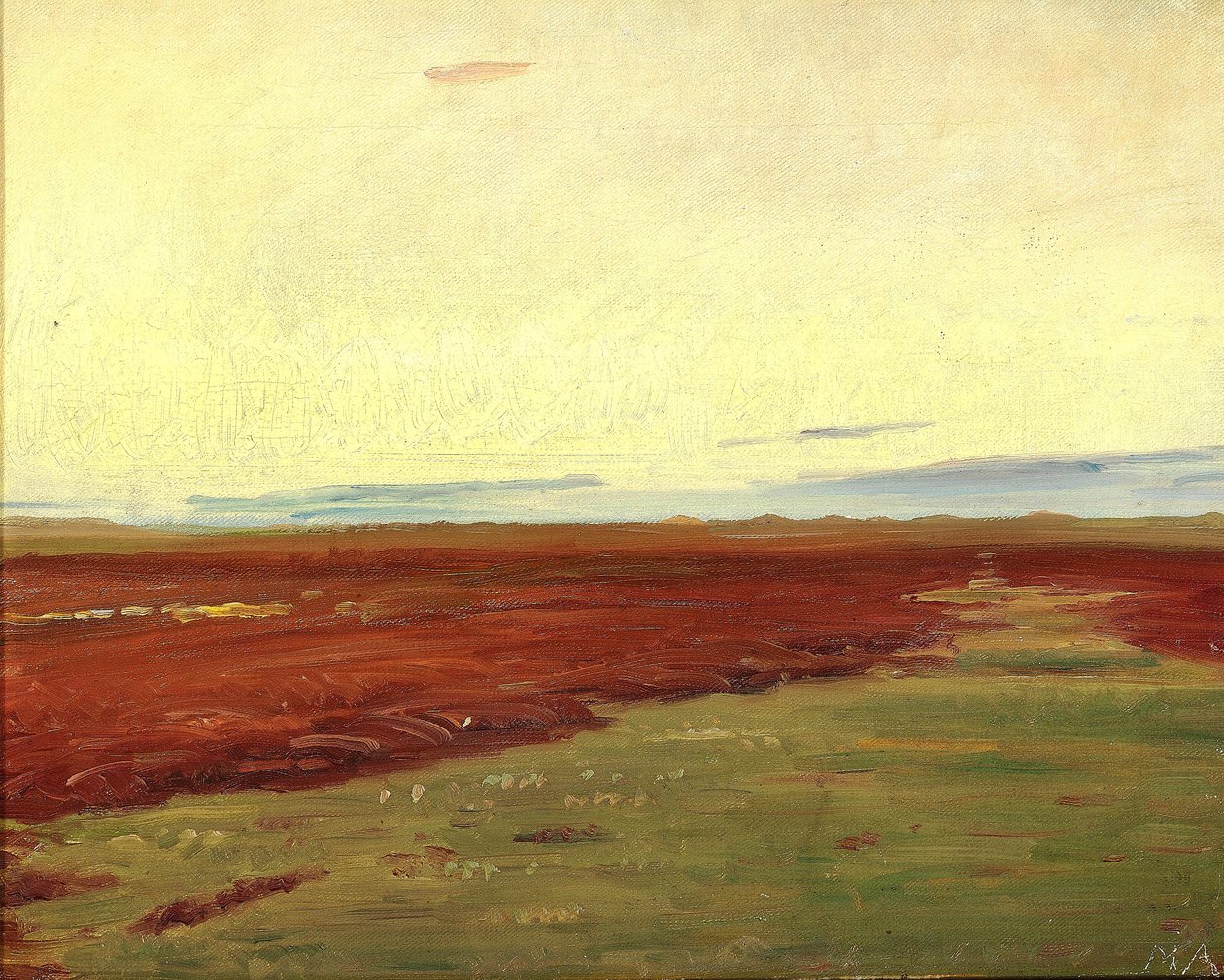 Coucher de soleil sur les eaux du pont de Skagen. - Michael Peter Ancher