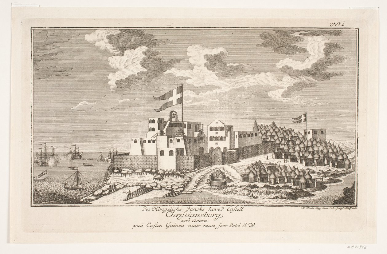 Christiansborg sur la côte de Guinée, vue du sud-ouest - Michael Rössler