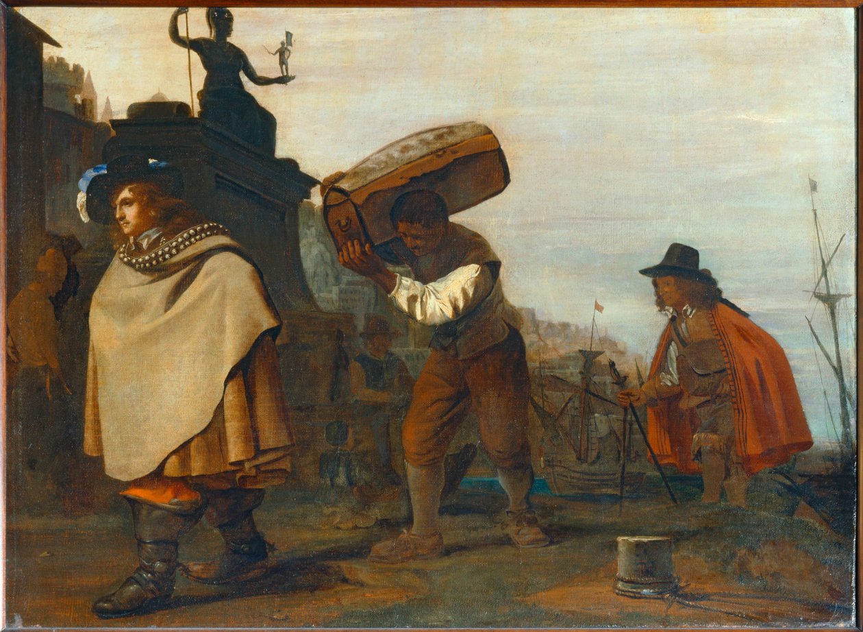 Gentihomme arrivant dans un port meridional ... - Michael Sweerts