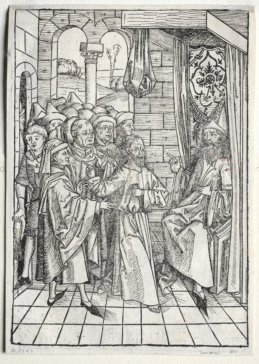 Der Schatzbehalter : Le Christ devant Caïphe (verso) - Michael Wolgemut