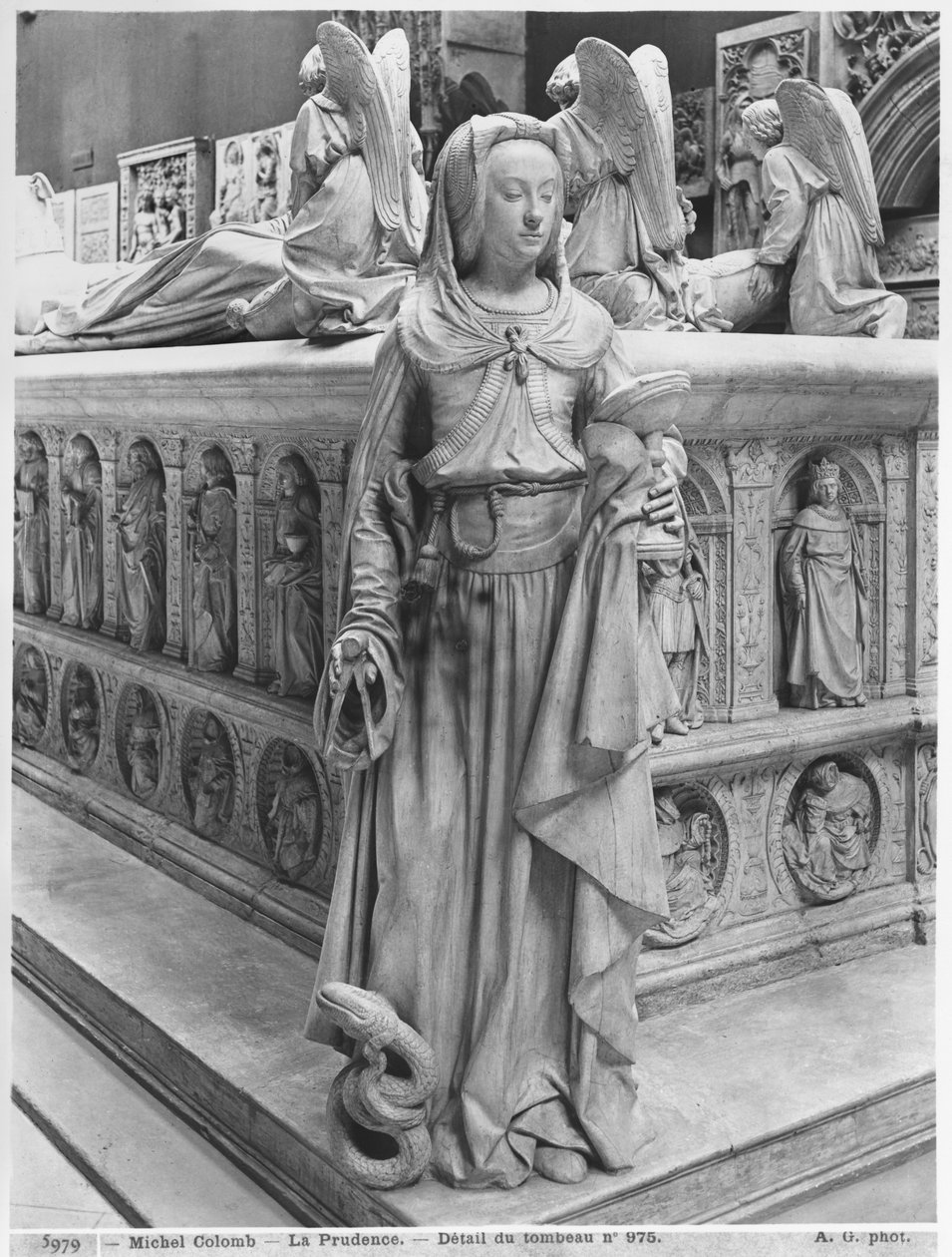 Nantes, Cathédrale Saint-Pierre et Saint-Paul, Tombeau de François II, Duc de Bretagne et Marguerite de Foix, détail de la Prudence, 1502-07 - Michel Colombe
