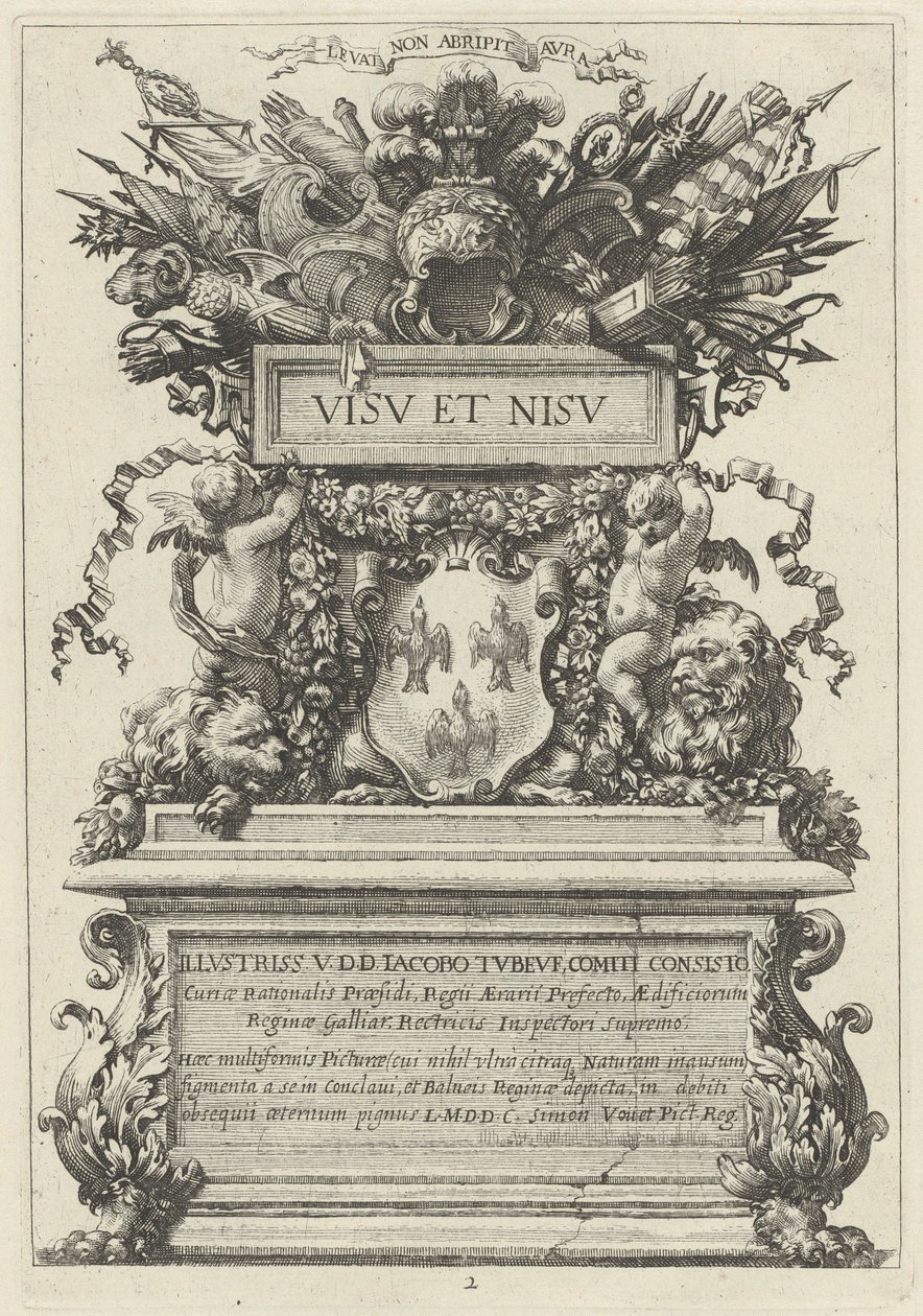 Frontispice - Michel Dorigny, after Simon Vouet