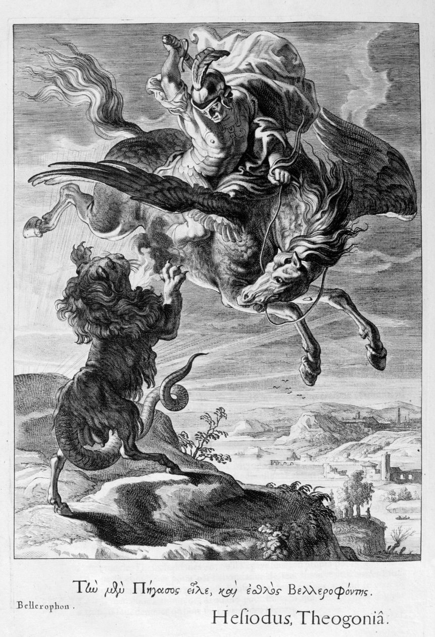 Bellérophon combat la Chimère - Michel de Marolles