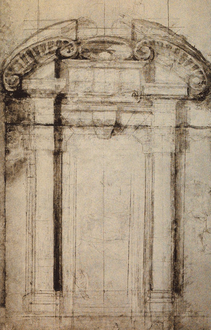 Étude architecturale pour un portail - Michelangelo Buonarroti