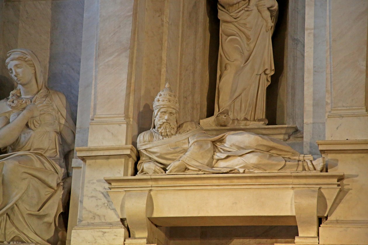 Portrait de Jules II du tombeau de Jules II, 1515 - Michelangelo Buonarroti