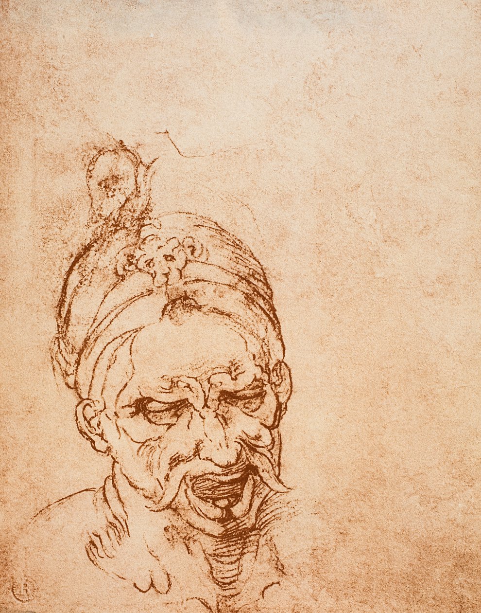 Étude pour une tête de diable, dessin de Michel-Ange. Casa Buonarroti, Florence - Michelangelo Buonarroti