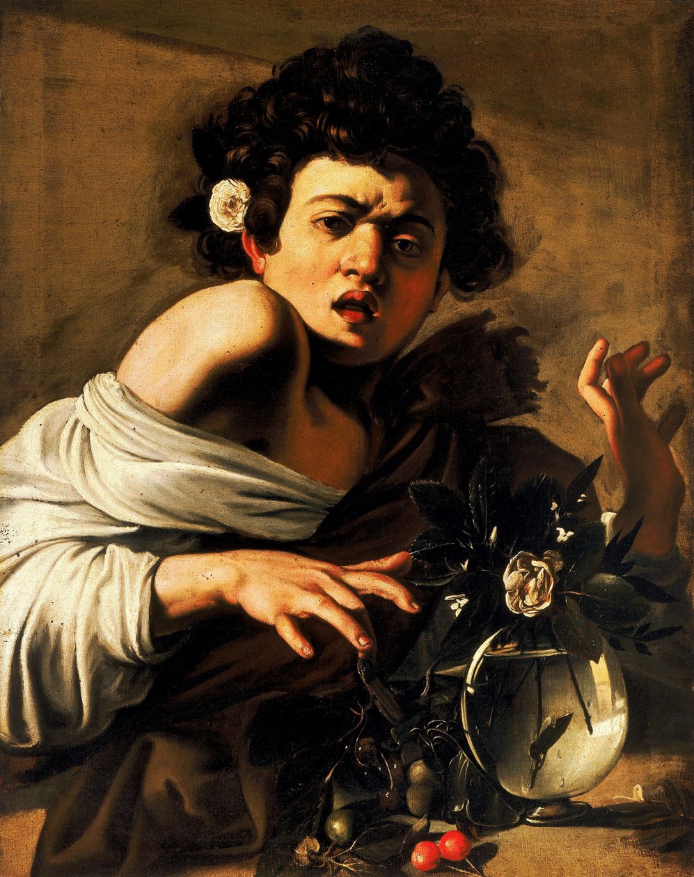 Garçon mordu par un lézard - Michelangelo Merisi Caravaggio