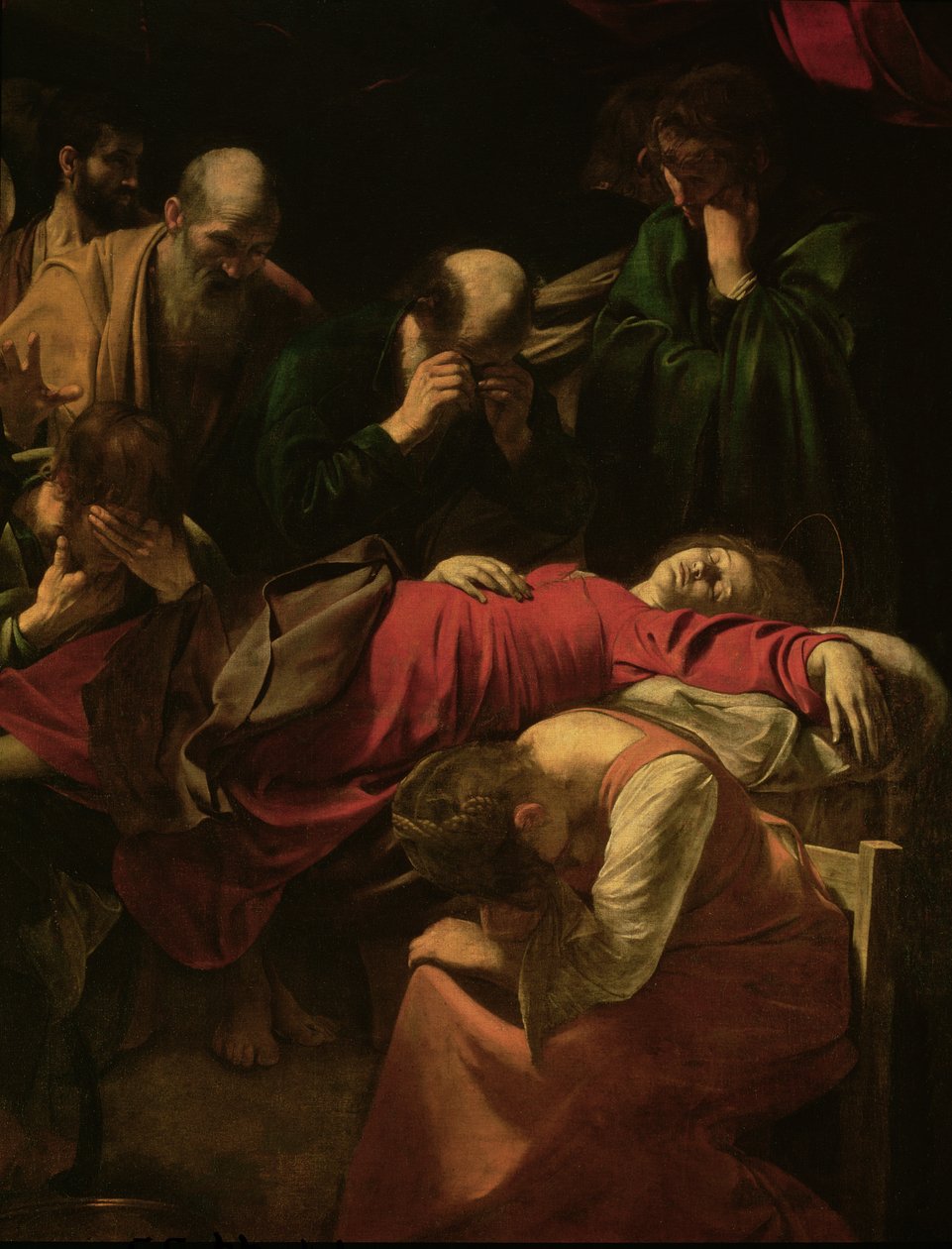 La mort de la Vierge (détail) - Michelangelo Merisi Caravaggio