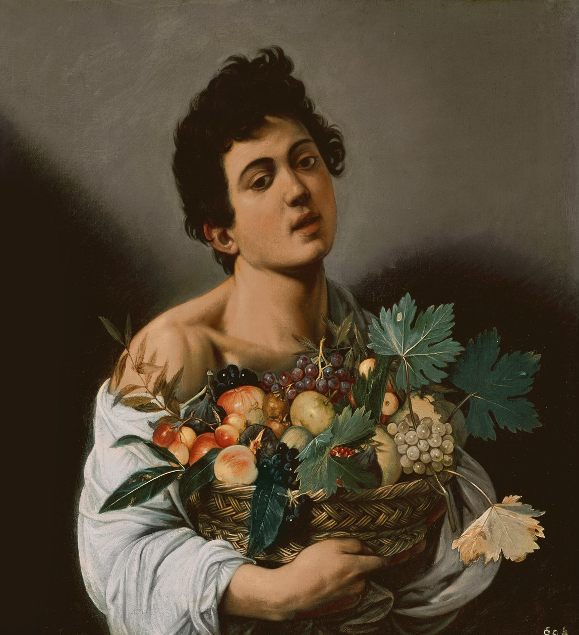 Jeune homme avec un panier de fruits, 1594 (détail) - Michelangelo Merisi Caravaggio