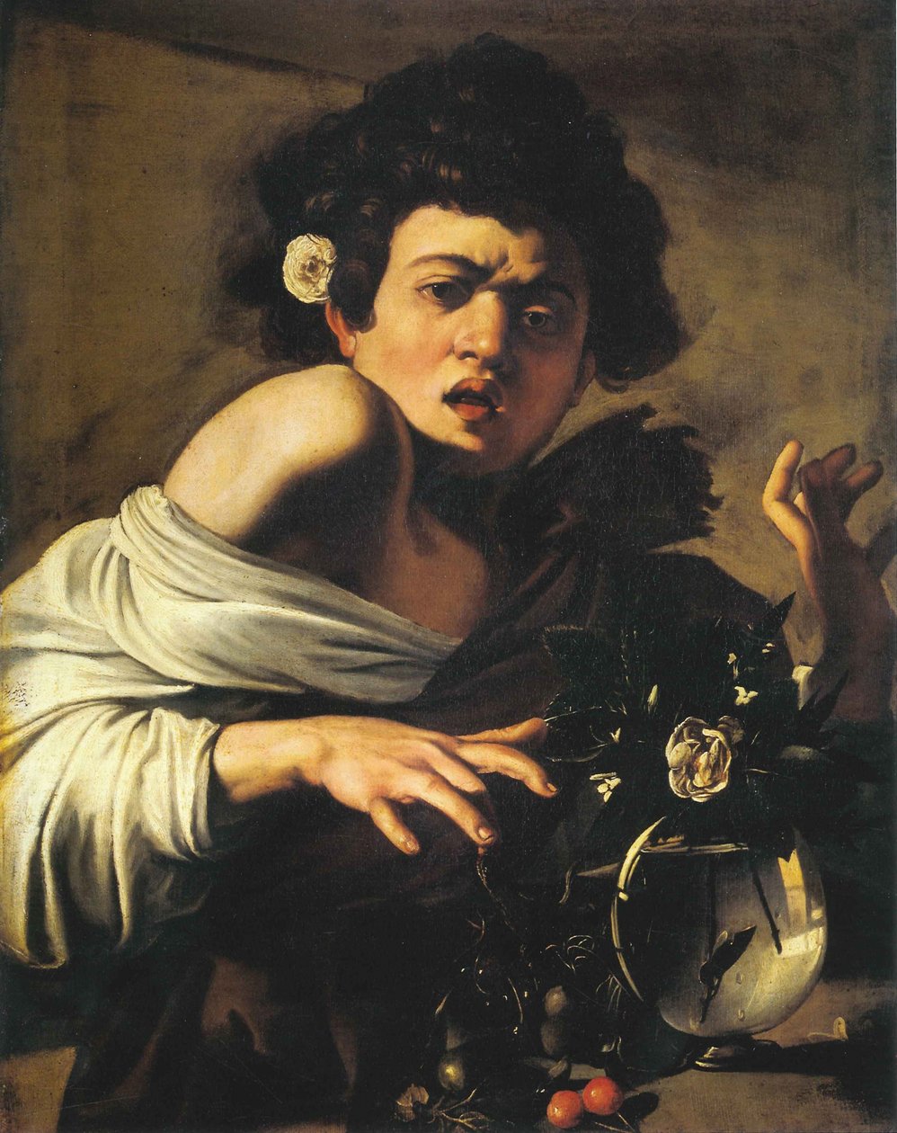Garçon mordu par un lézard - Michelangelo Merisi Caravaggio