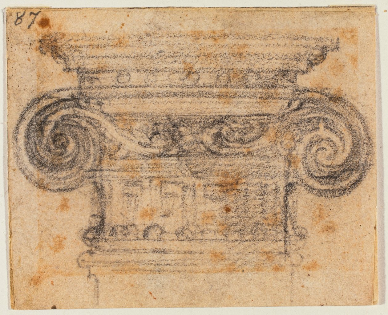 Étude de chapiteau ionique - Michelangelo Buonarroti