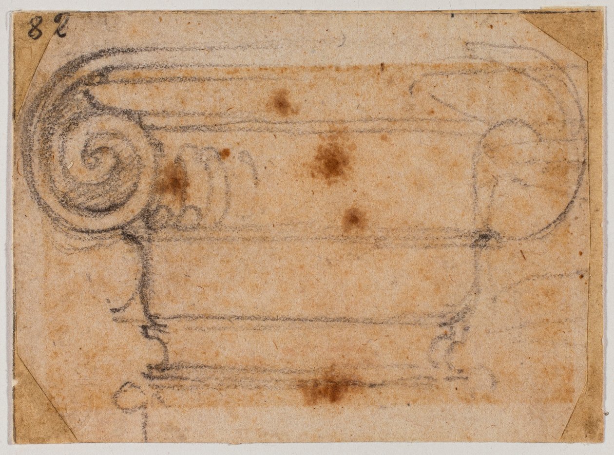 Étude de chapiteau ionique - Michelangelo Buonarroti