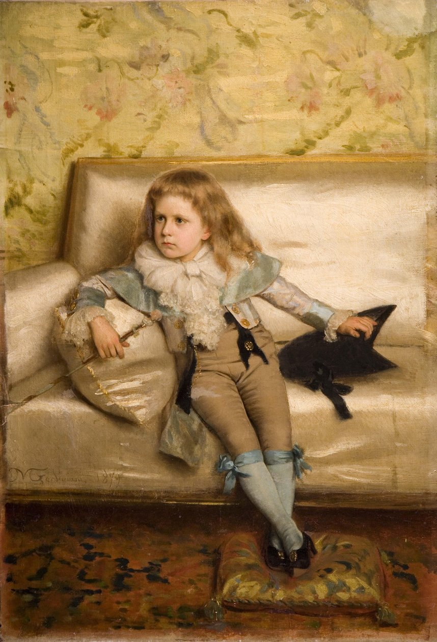 Italien : Portrait du fils Edward - Michele Gordigiani