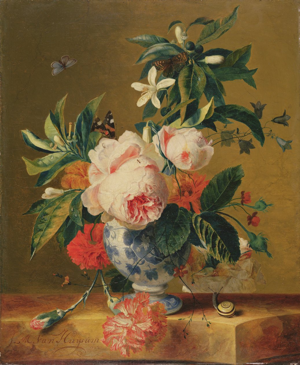Un vase de fleurs, 1729 - Michiel Van Huysum