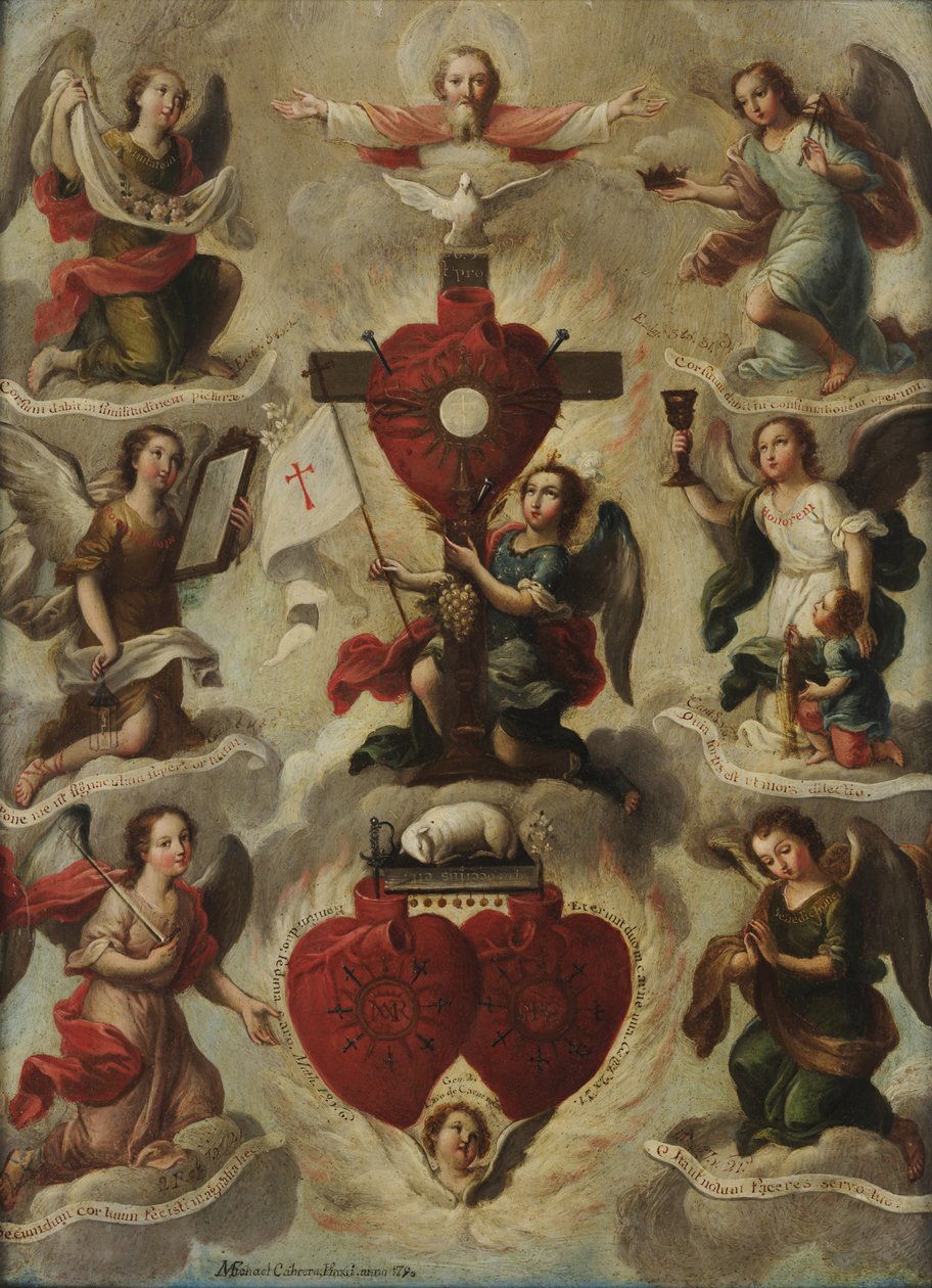 English : Allegory of the Holy Eucharist (Allégorie de la Sainte Eucharistie) - Miguel Cabrera