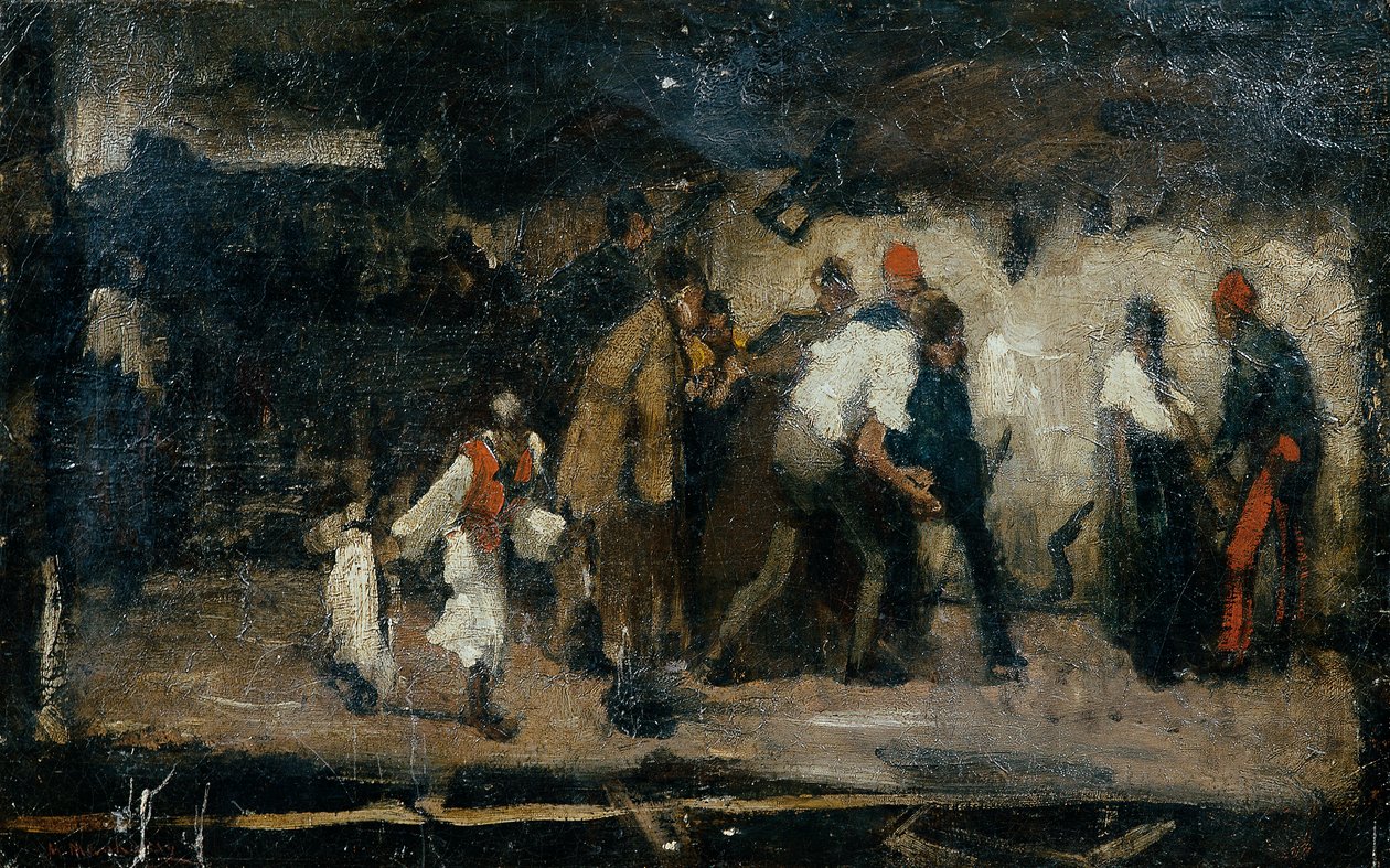 Scène de village hongrois - Mihály von Munkácsy