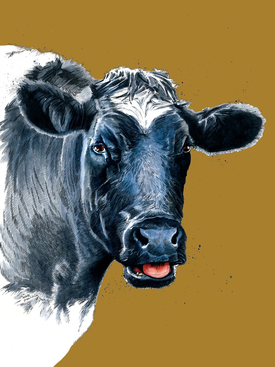 La Vache sur jaune doré, 2021 - Mike Davis