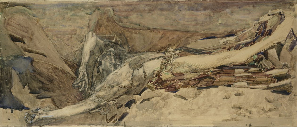 Le démon abattu, 1901 - Mikhail Aleksandrovich Vrubel