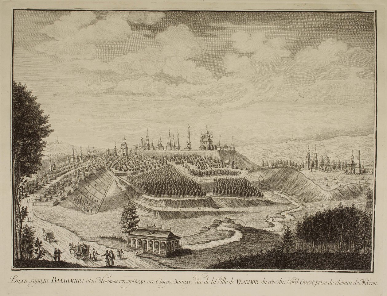 Vue de la ville de Vladimir, 1769 - Mikhail Ivanovich Makhaev