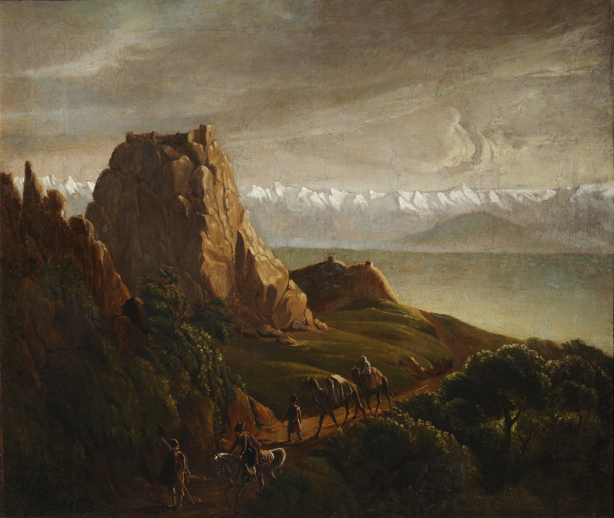 Paysage caucasien avec des chameaux - Mikhail Yuryevich Lermontov