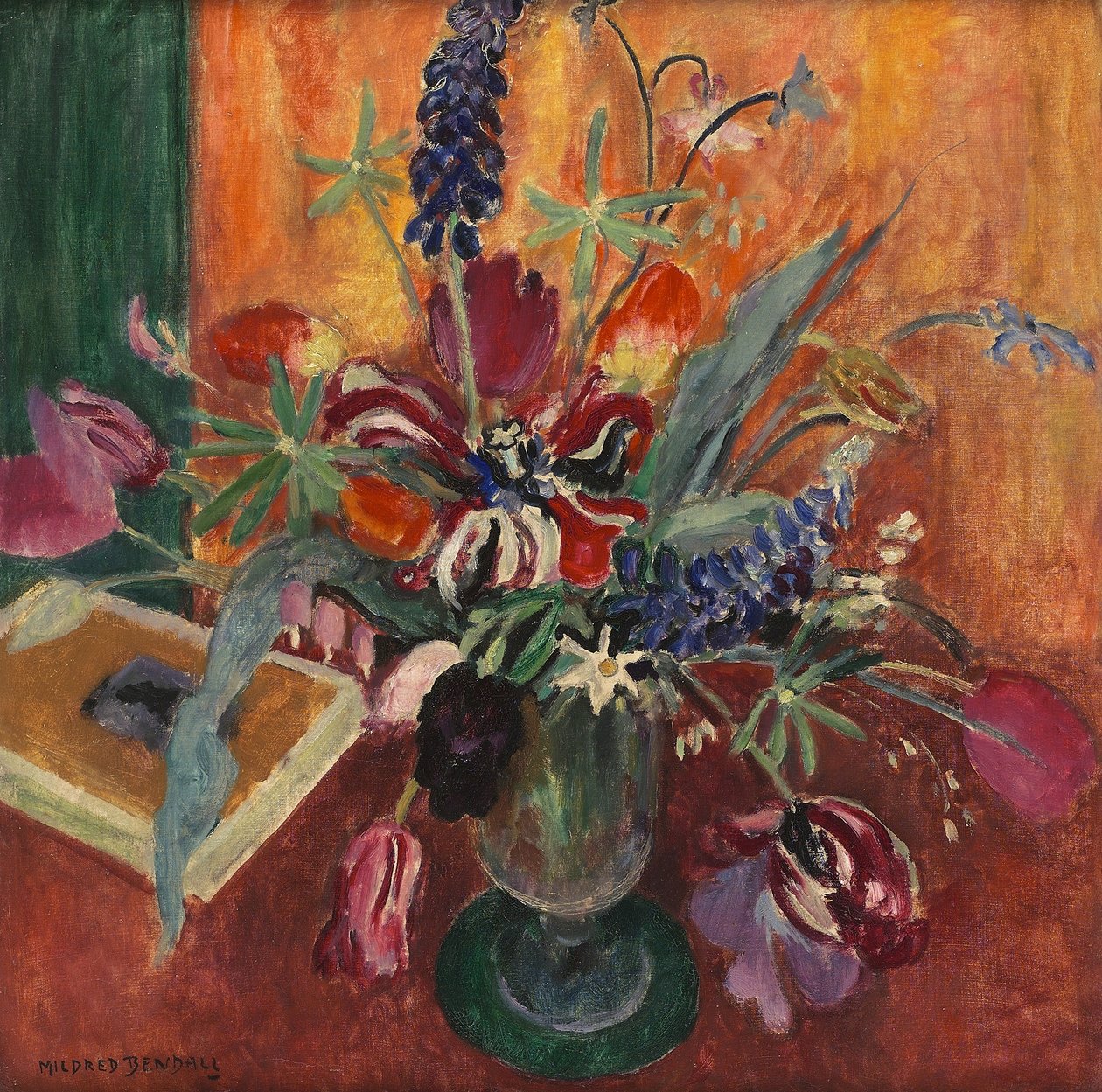Lupins et tulipes - Mildred Bendall