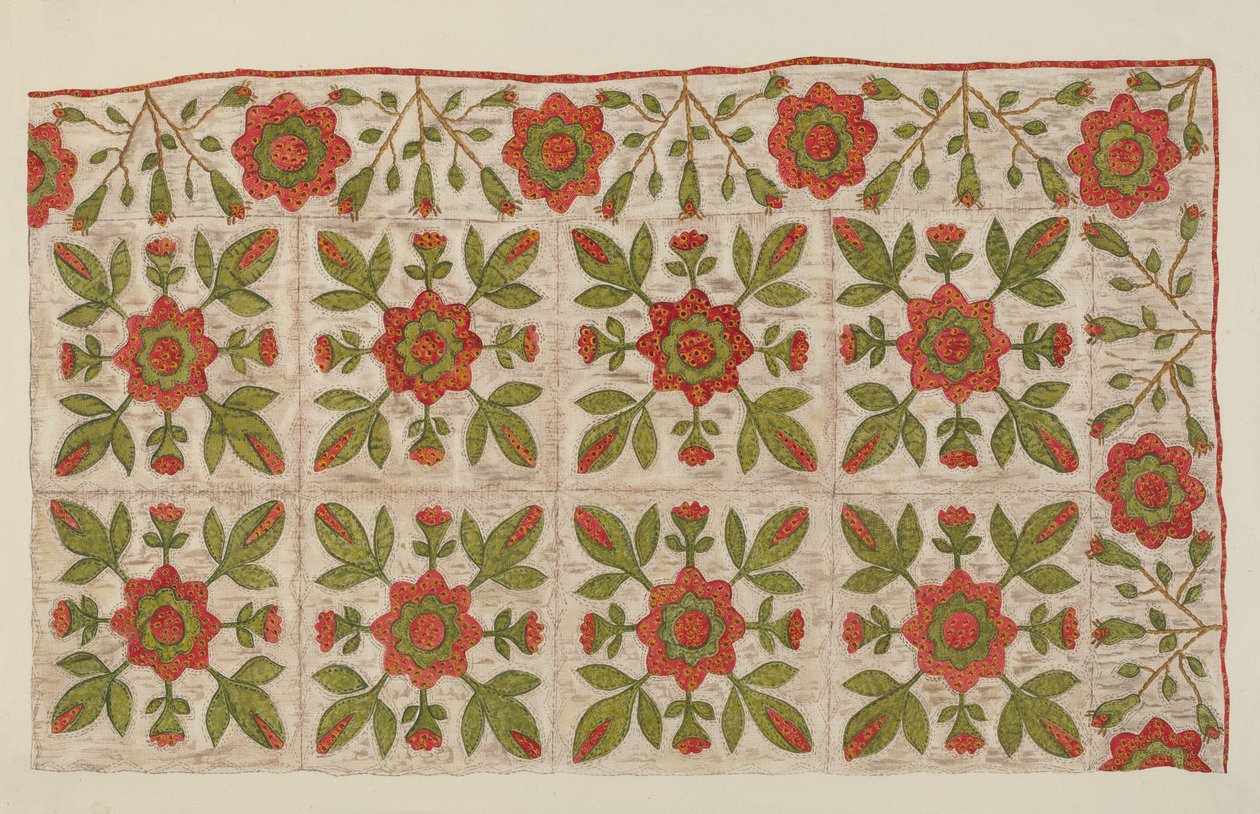 Couverture appliquée - Mildred E. Bent
