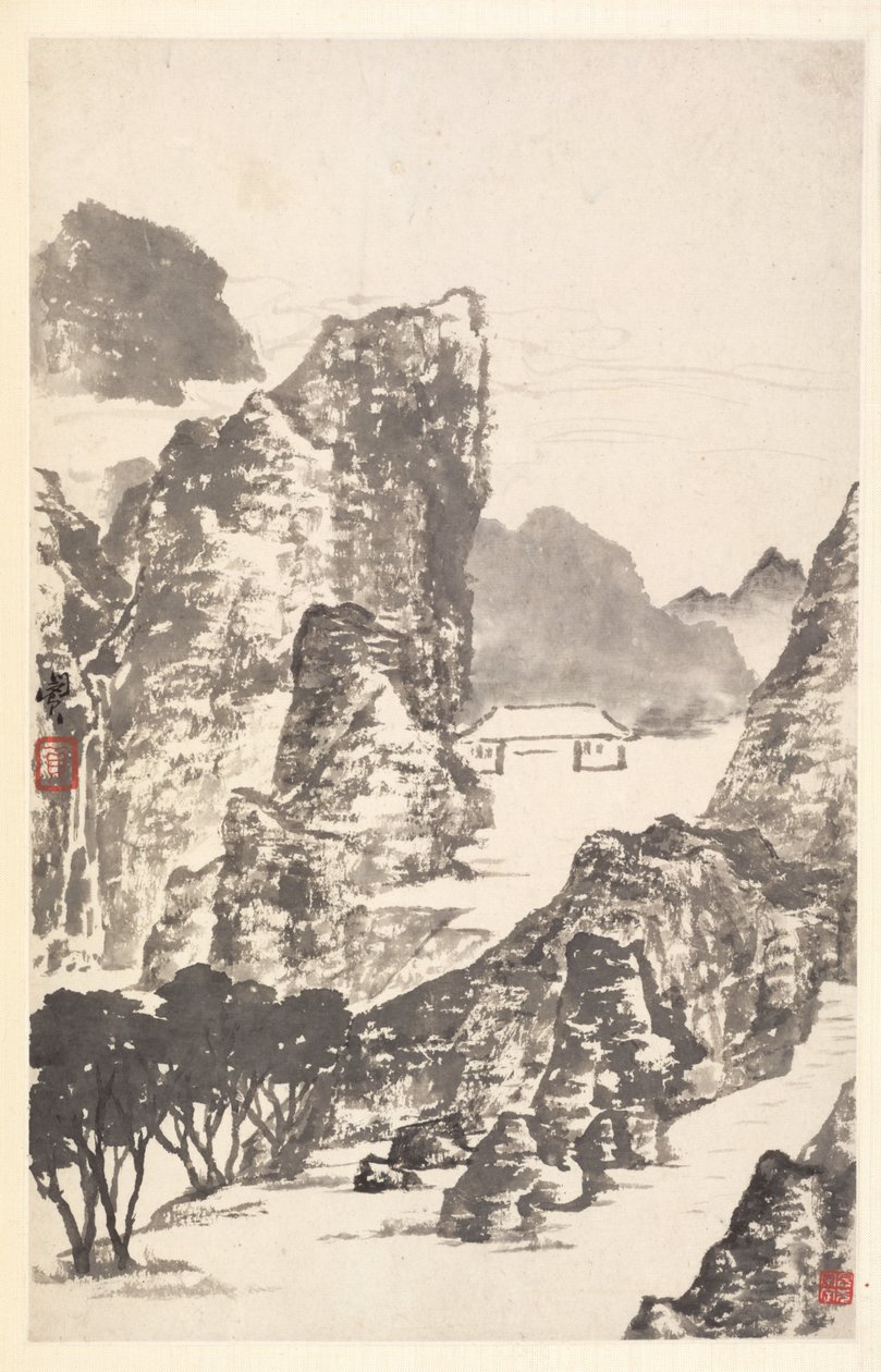 Paysage après Mi Fu - Min Zhen