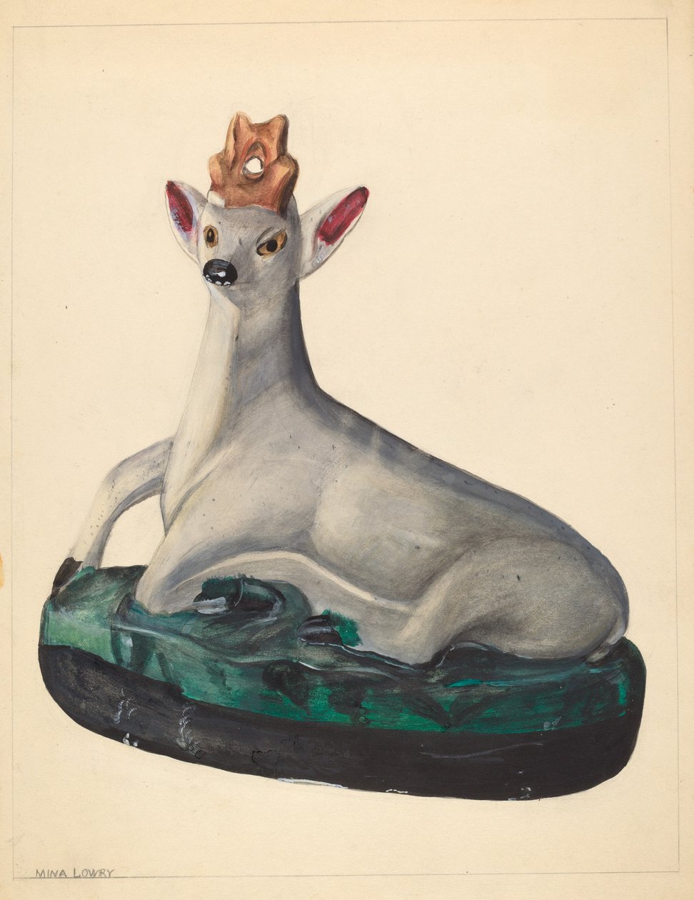 Figurine de cerf, vers 1936 - Mina Lowry