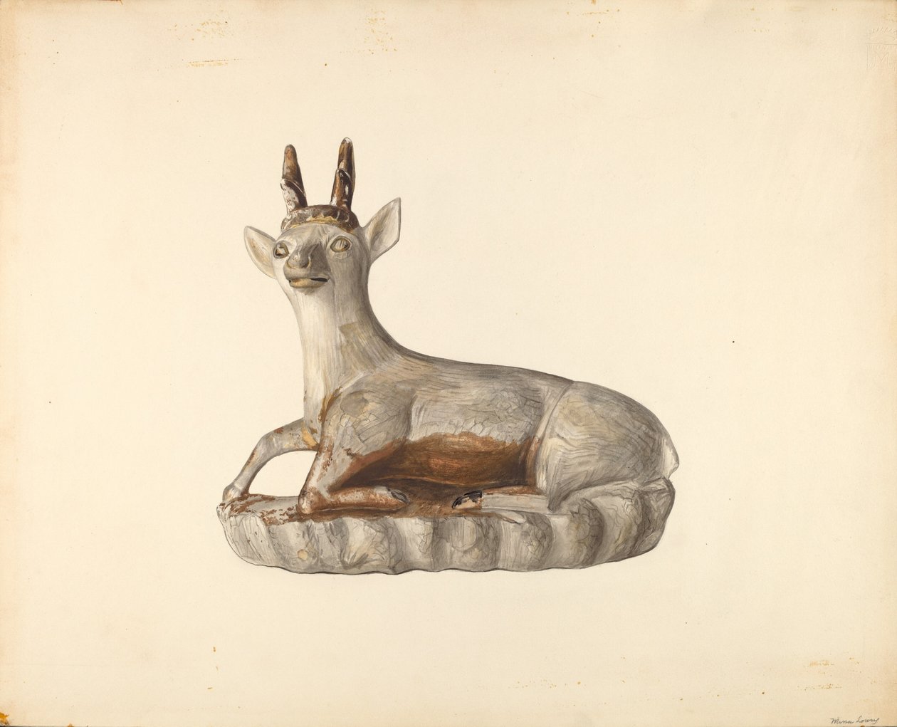 Figurine de cerf, vers 1938 - Mina Lowry
