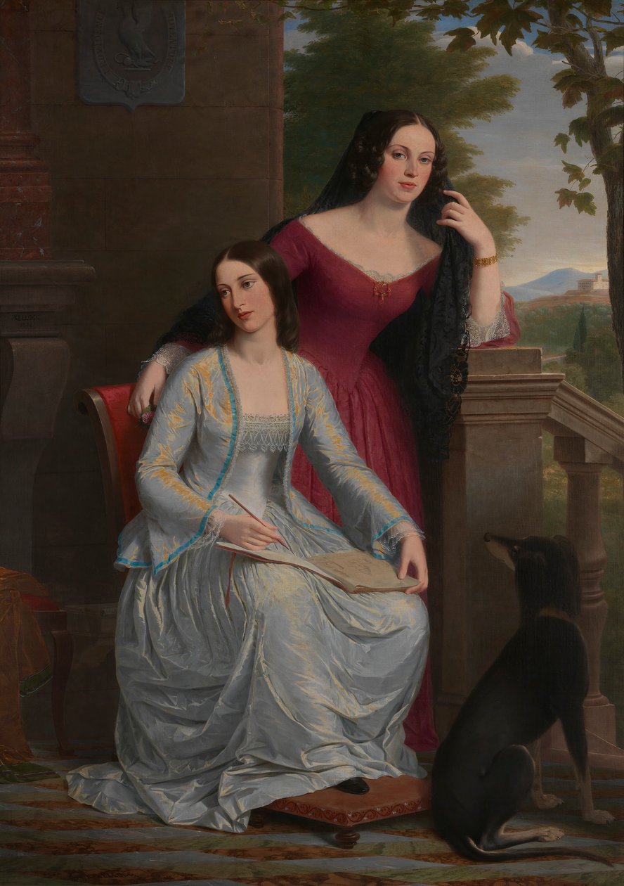 Deux femmes dans un paysage italien - Miner Kilbourne Kellogg