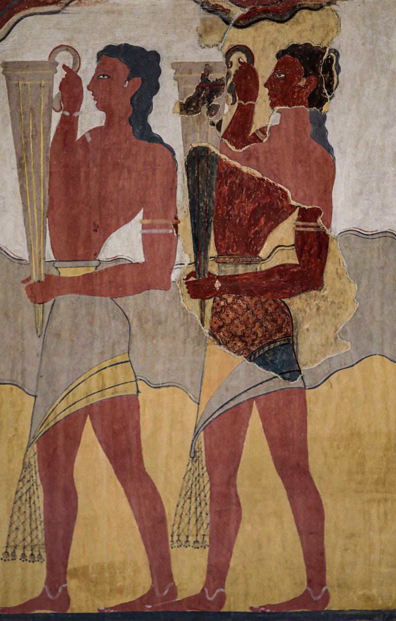 Reconstruction de la fresque de la procession - Minoan