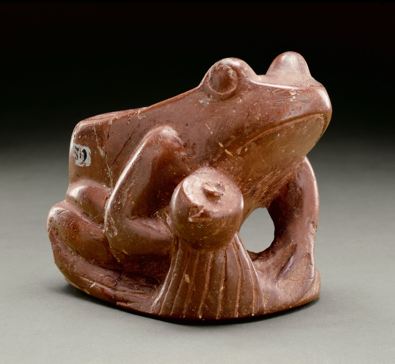 Pipe effigie de grenouille, Cahokia, 1000-1300 - Mississippian culture