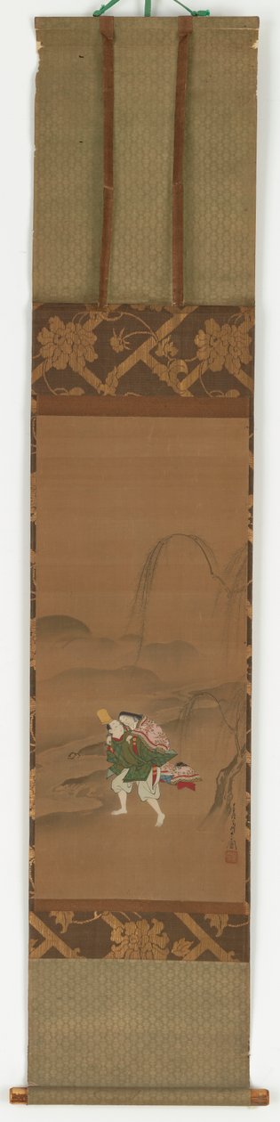Ariwara Narihira portant son amante - Miyagawa Chōshun
