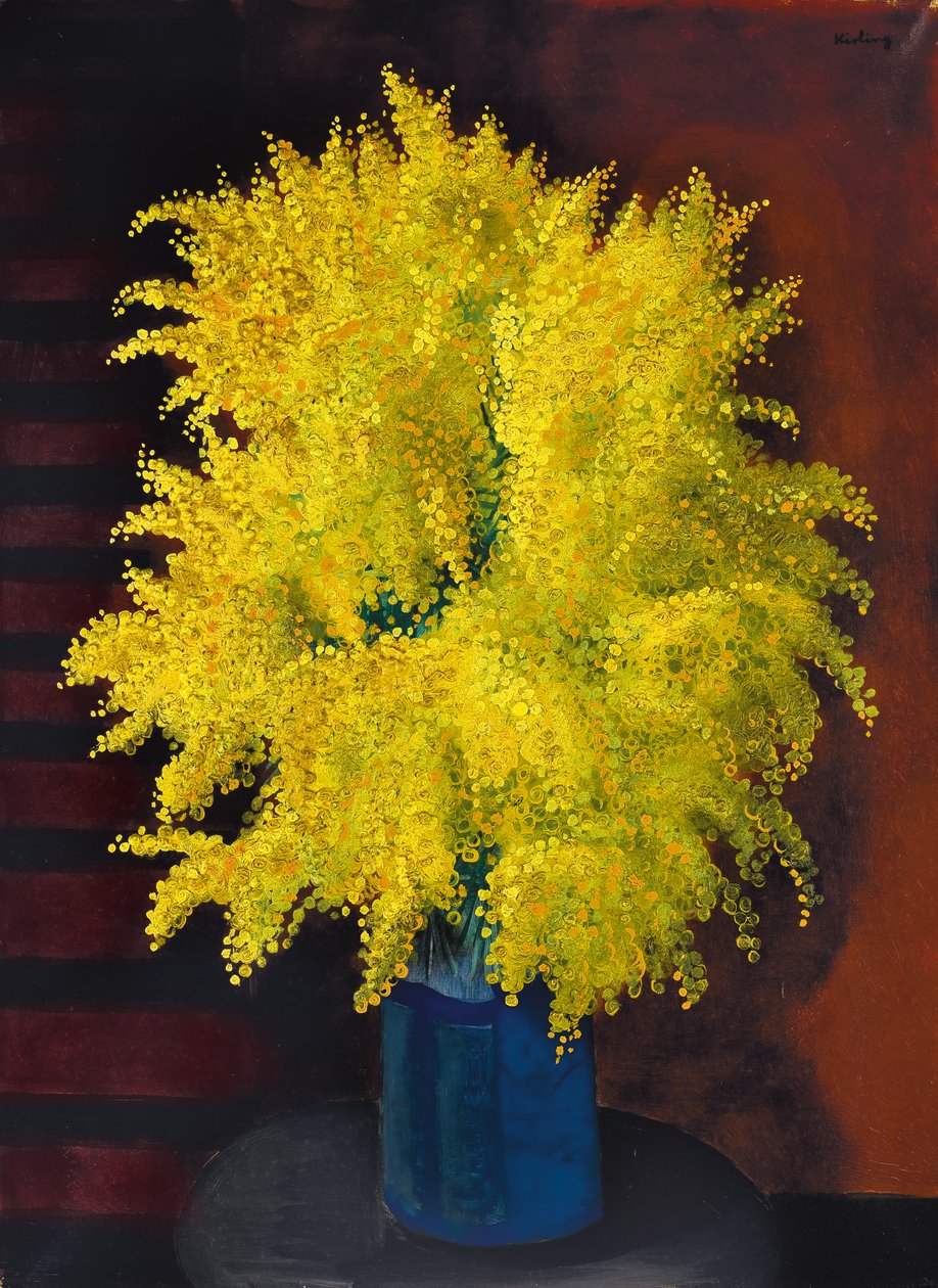 Bouquet de mimosas, vers 1930 (huile sur toile) - Moise Kisling
