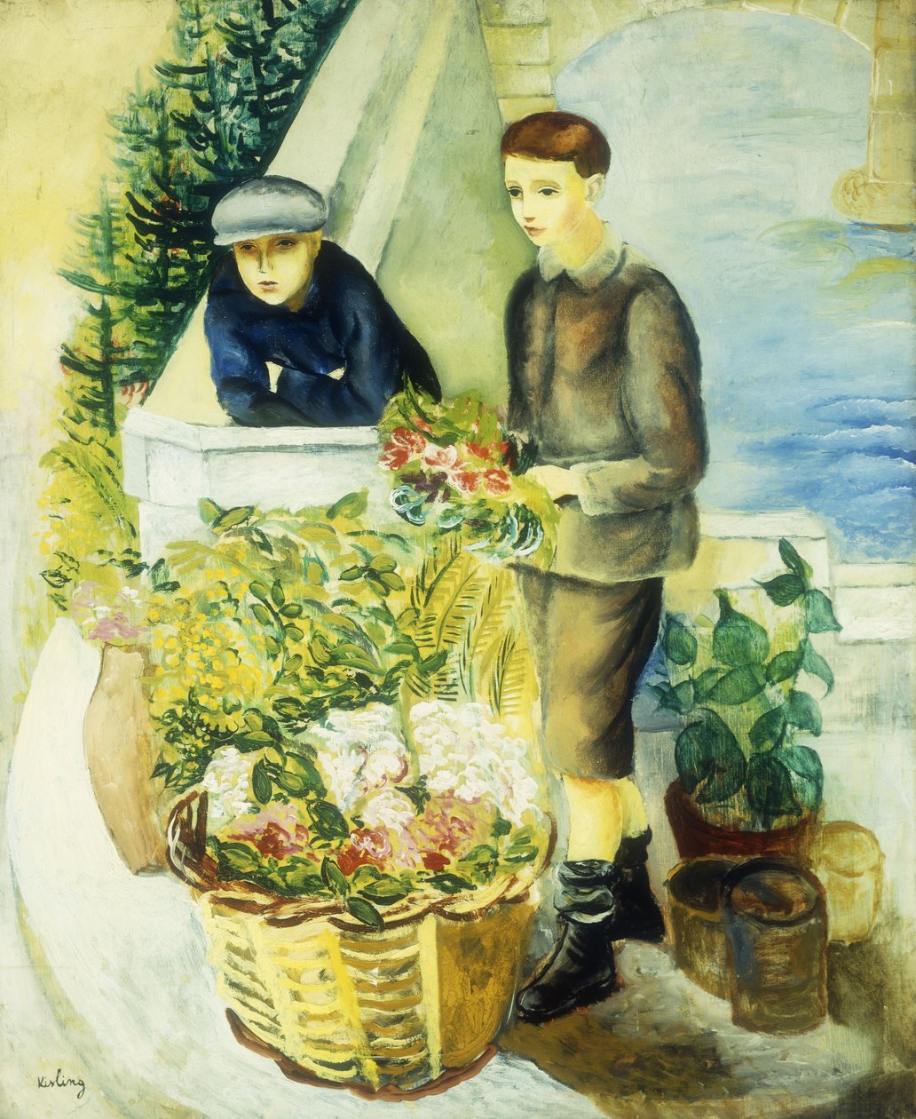 Vendeurs de fleurs ; Marchands de Fleurs - Moise Kisling
