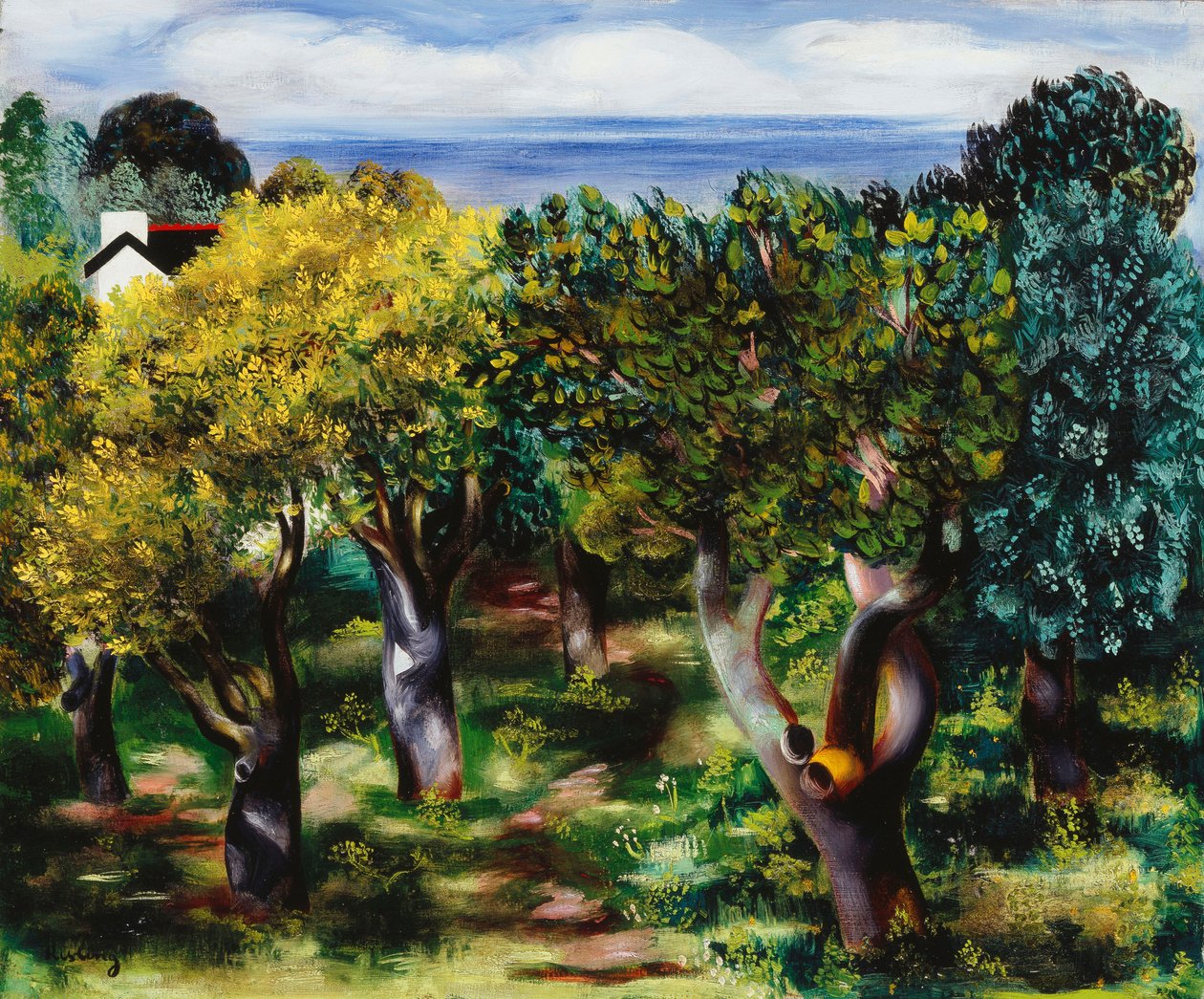 Paysage de Sanary ; Landscape in Sanary - Moise Kisling