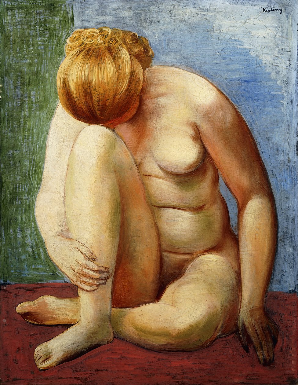 Femme nue assise ; Femme Nue Assise - Moise Kisling