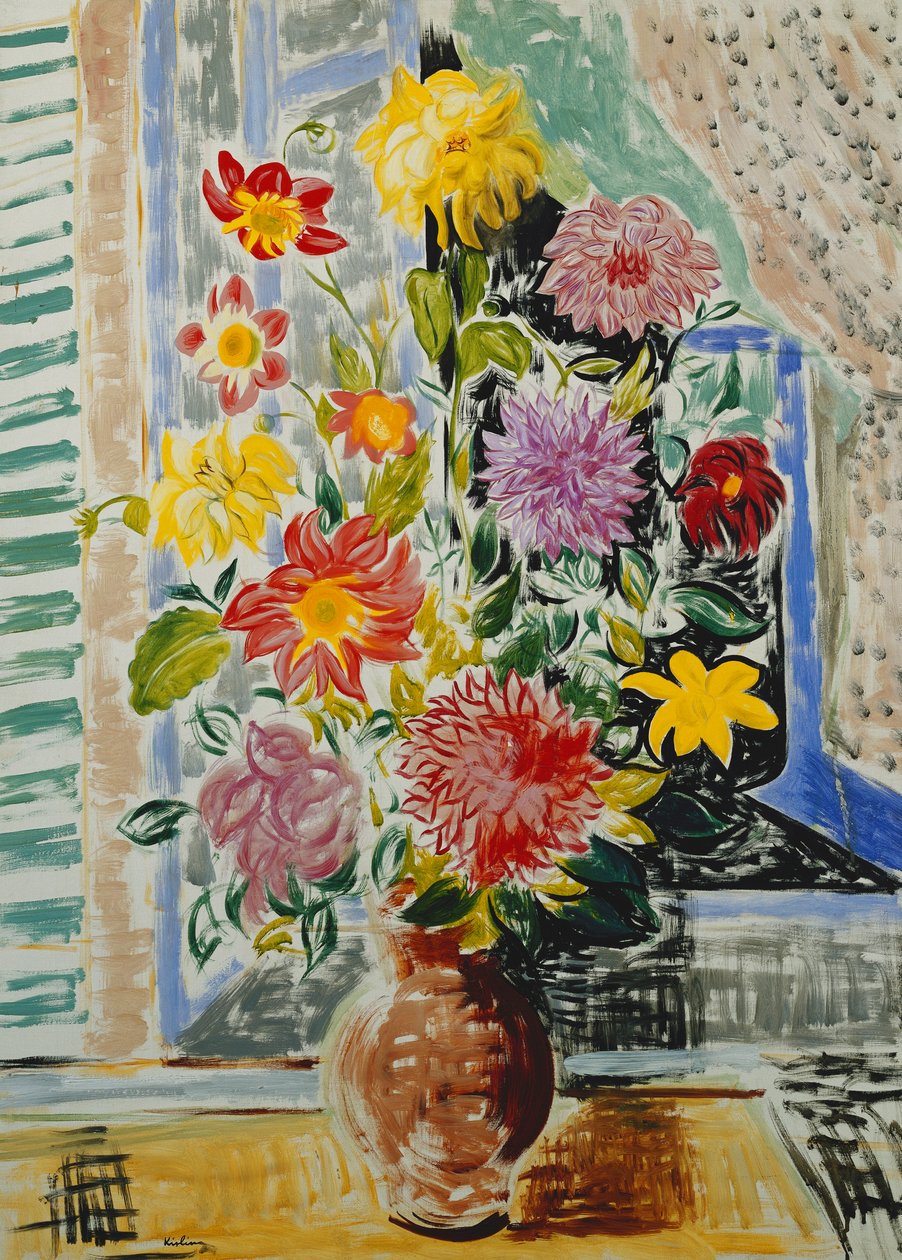 Vase de Fleurs ; Vase of Flowers - Moise Kisling