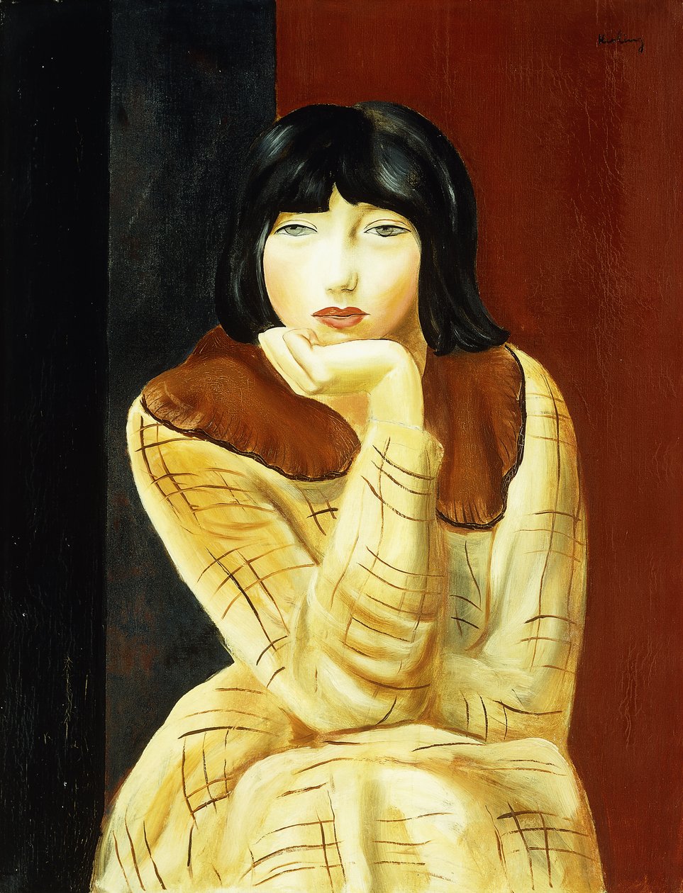Young Woman Sitting ; Jeune Femme Assise - Moise Kisling