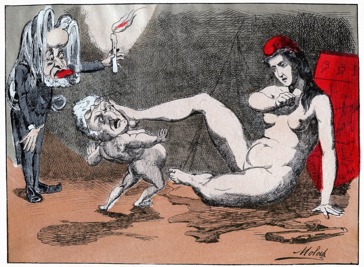 Adolphe Thiers viole Marianne, c.1875 - Moloch (1849 1909)