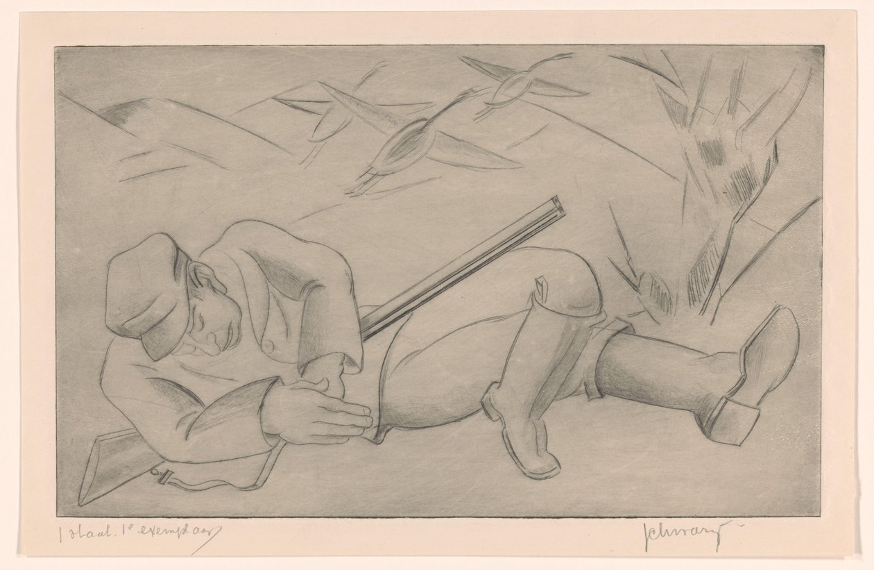 Chasseur endormi - Mommie Schwarz (signed by artist)