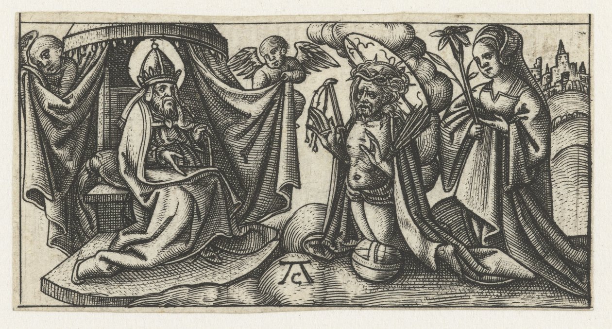 Christ devant le trône de Dieu - Monogrammist AC